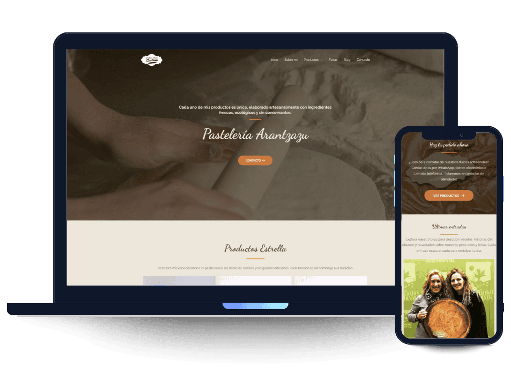 Aranzazu Pastelería - Porfolio Webker
