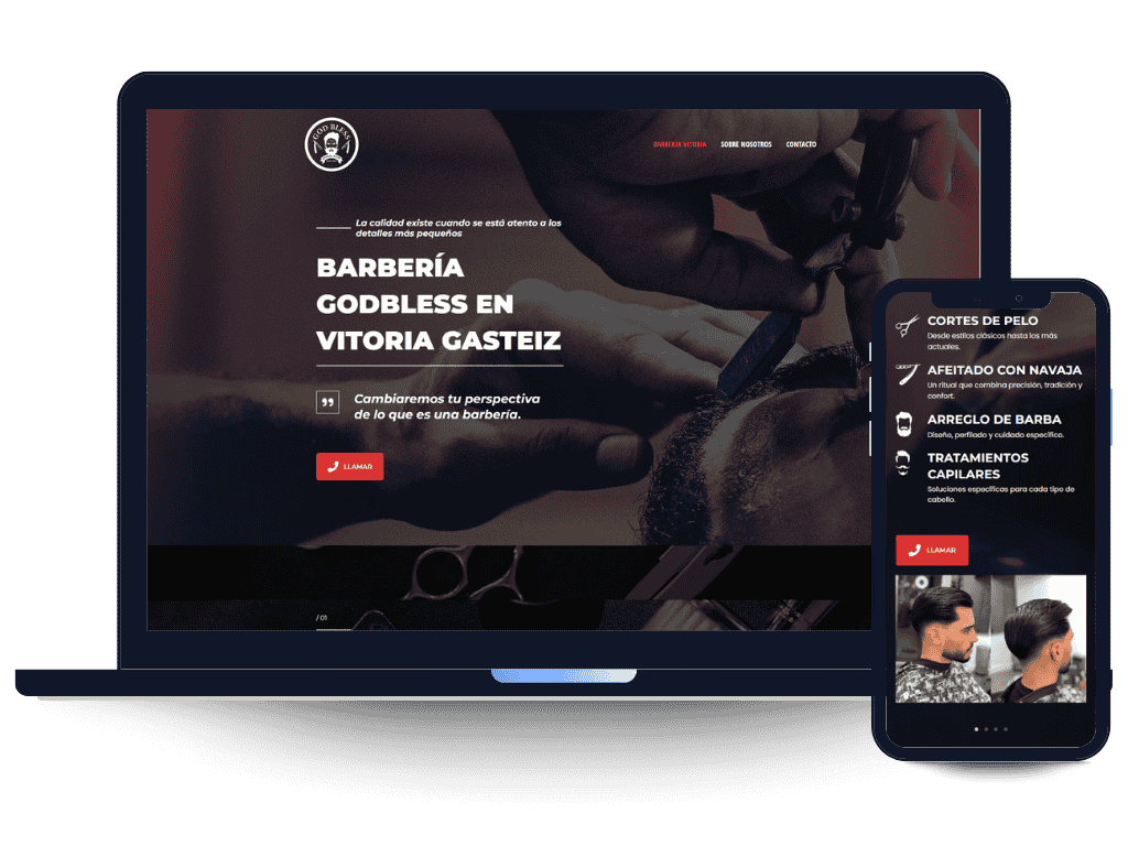 Barbería Godbless - Porfolio Webker