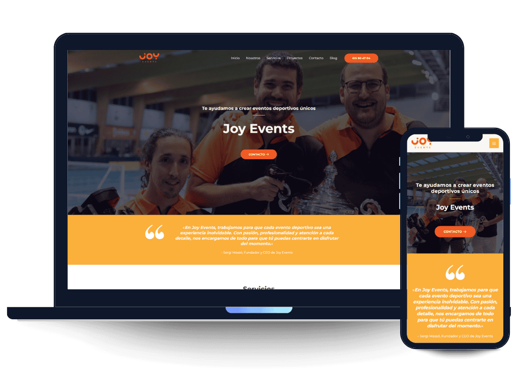 Joy Sports Events - Porfolio Webker