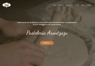 diseño web arantzazu pasteleria